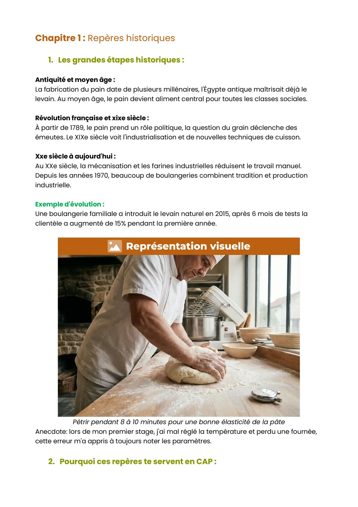 Example Fiche de Révision CAP Boulanger
