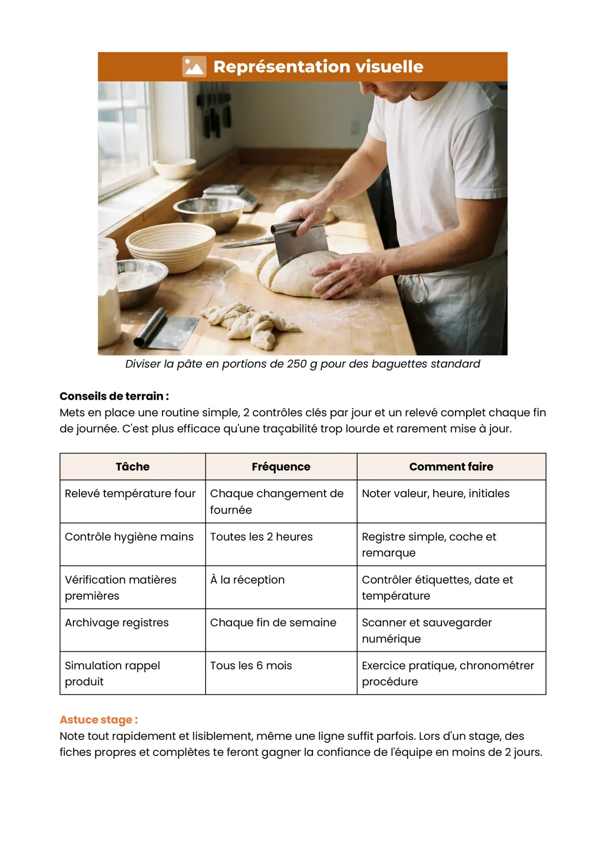 Example Fiche de Révision CAP Boulanger